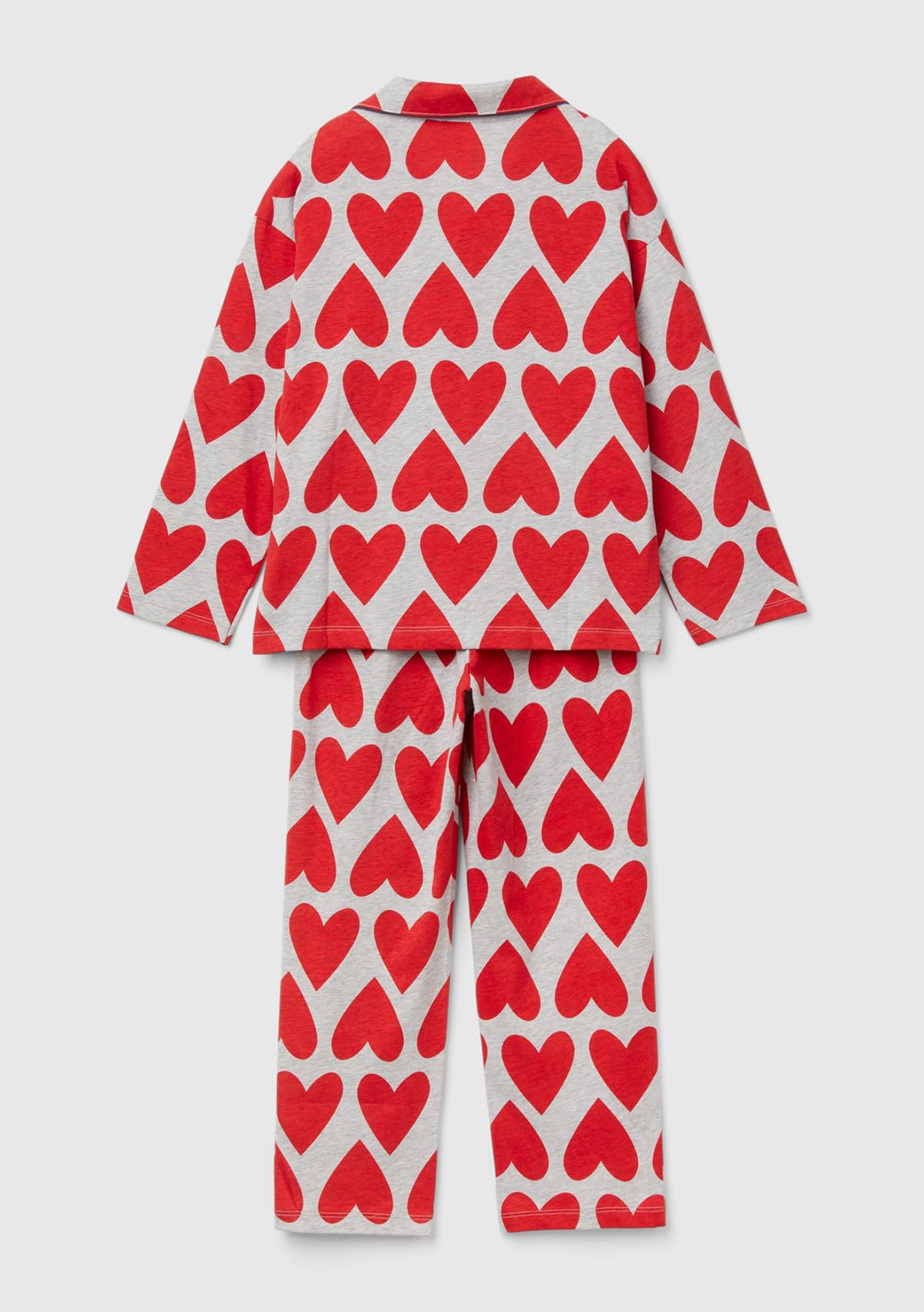 Benetton 3MR70P072 Set Pigiama Bimbo 90 Cuori Jersey