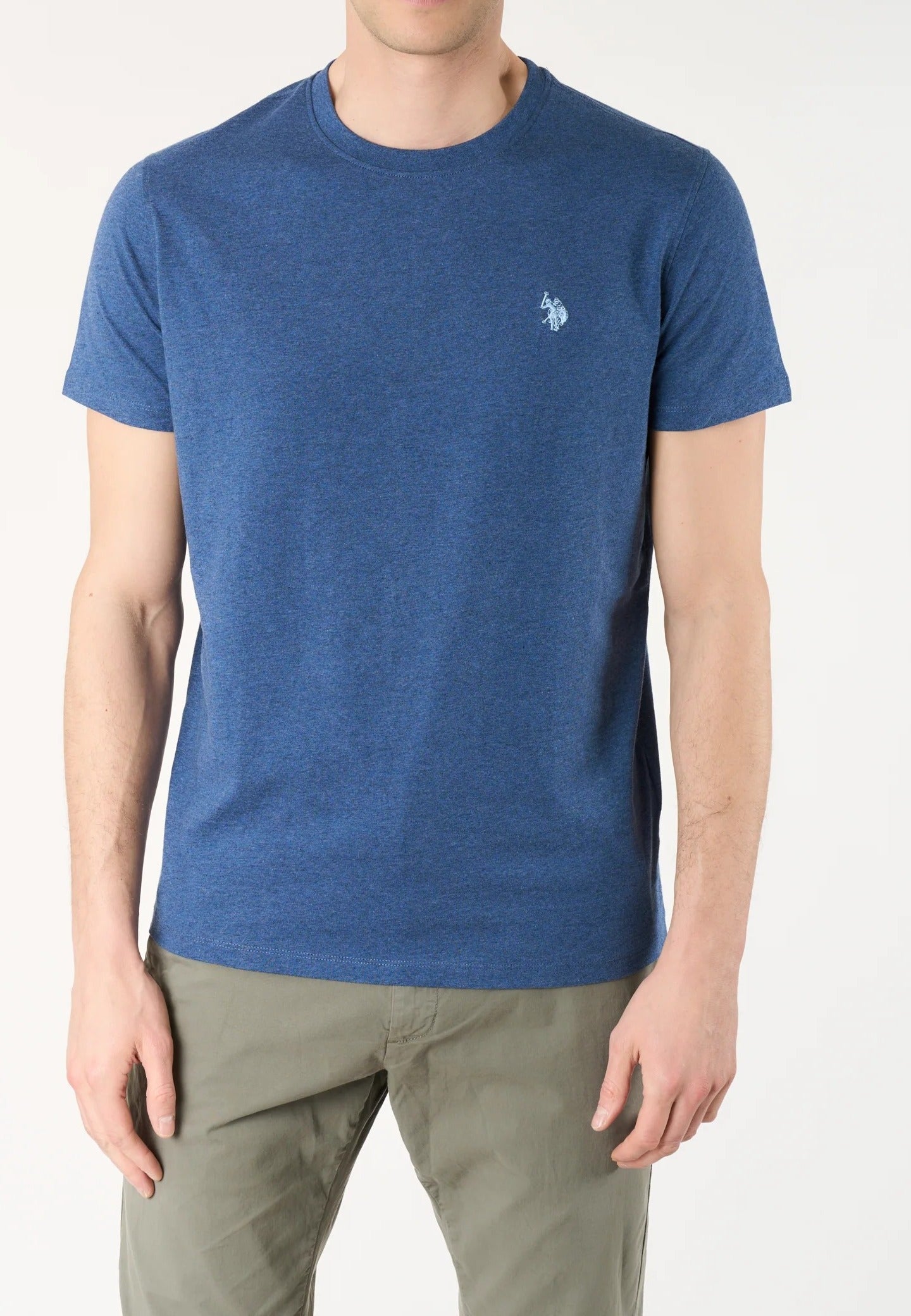 U.S. Polo Assn. Micky T-Shirt Cotone Blu Logo Ricamato