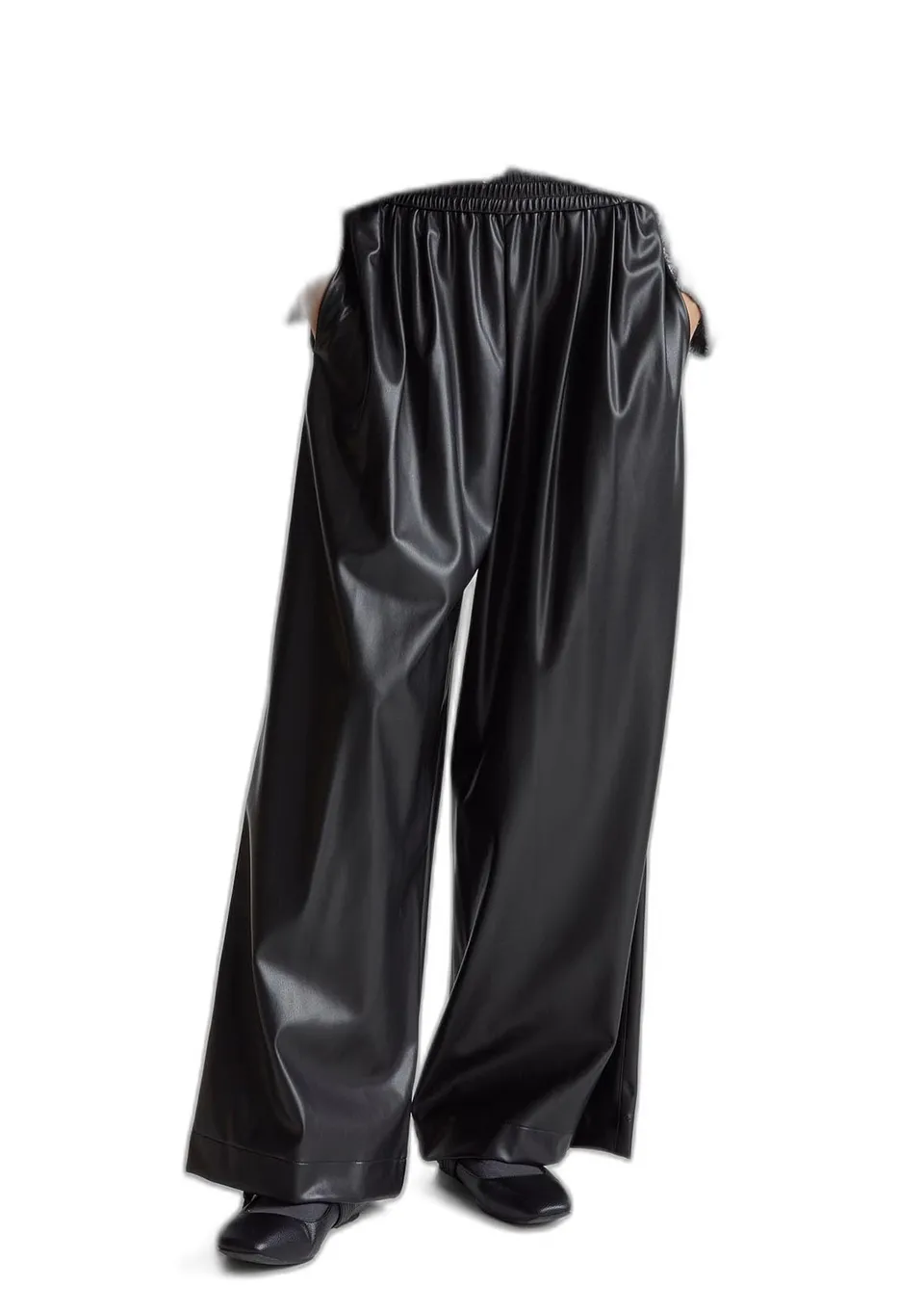 Benetton 4M3CDF0A8 Pantalone Donna Ecopelle Taglia XXS