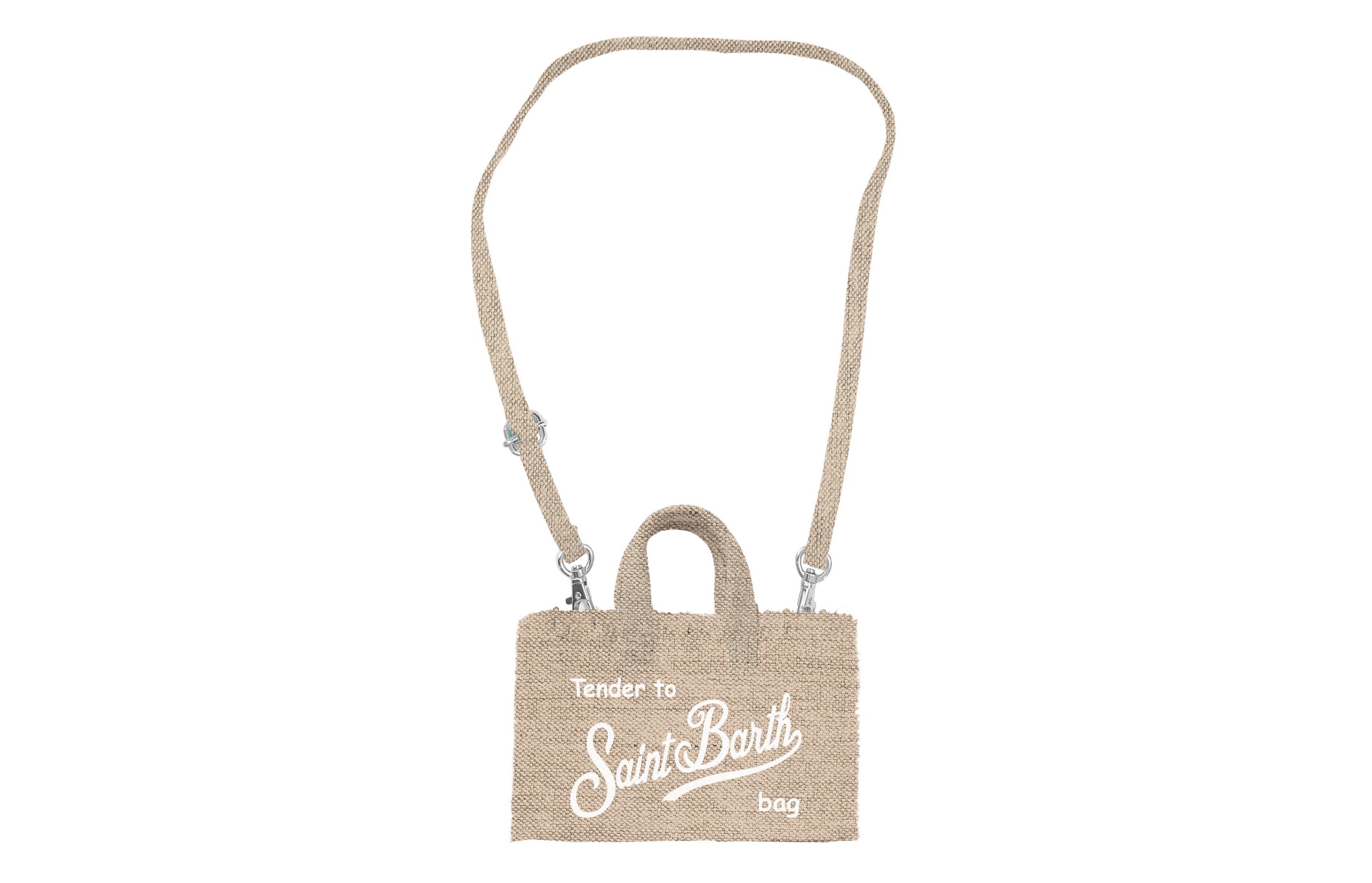 MC2 Saint Barth Phone Bag borsa lino beige
