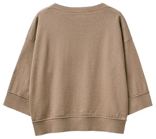 Benetton Maglieria Maglione Girocollo Boxy Manica 3/4