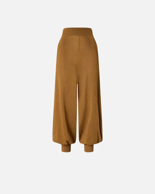 Pinko Oxalis 106882 A3BD Pantalone Bronzo lurex