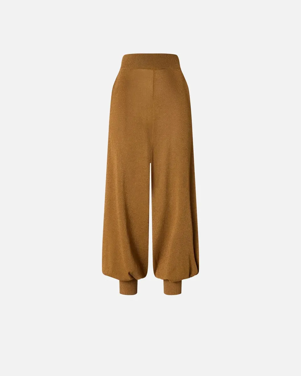 Pinko Oxalis 106882 A3BD Pantalone Bronzo lurex