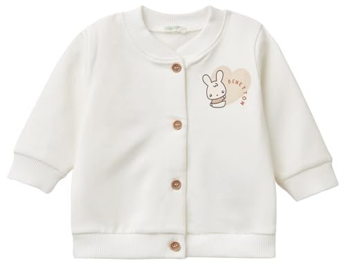Benetton Giacca M/L felpa aperta stampa cuore