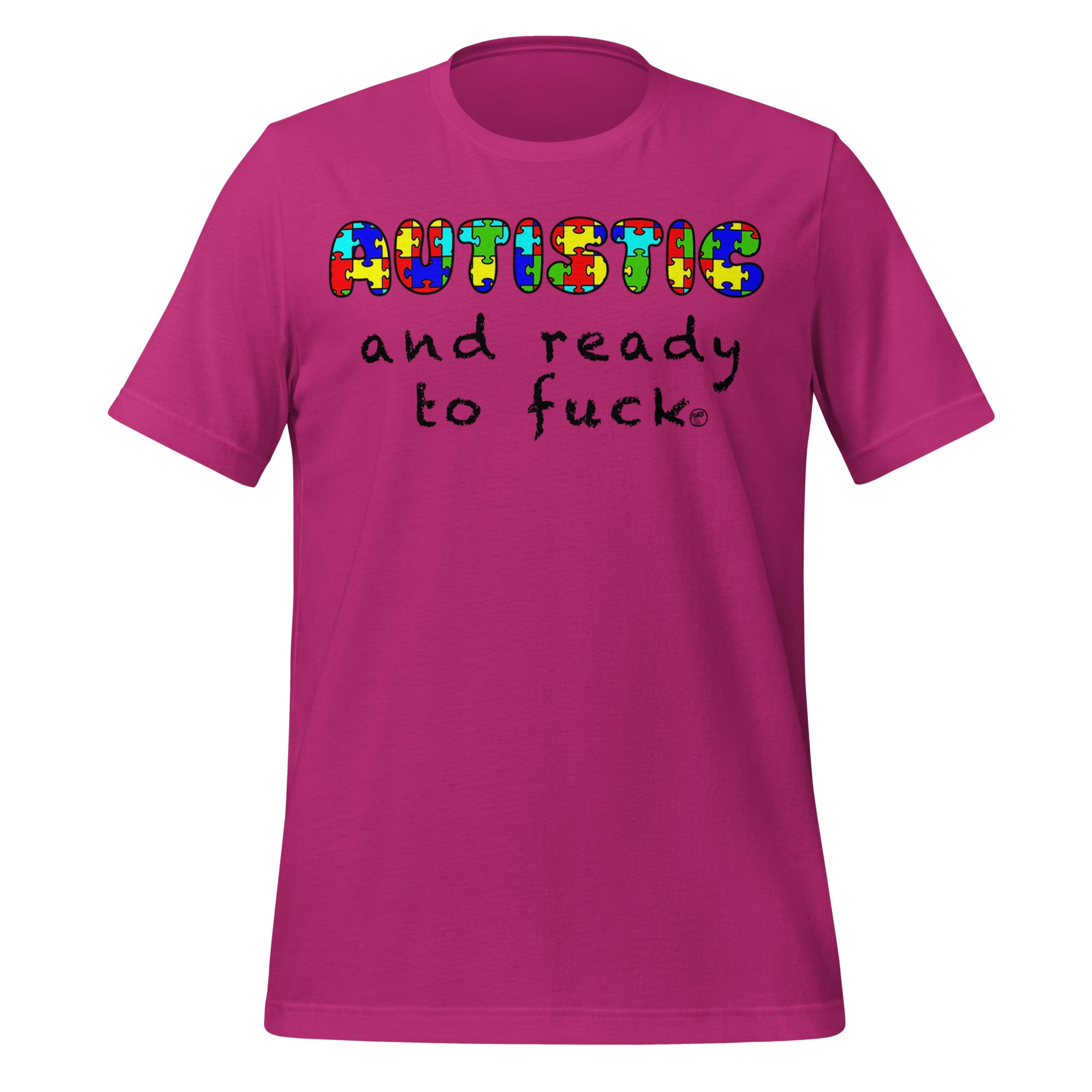 Pure Trash Autistic and Ready t-shirt uomo bacca