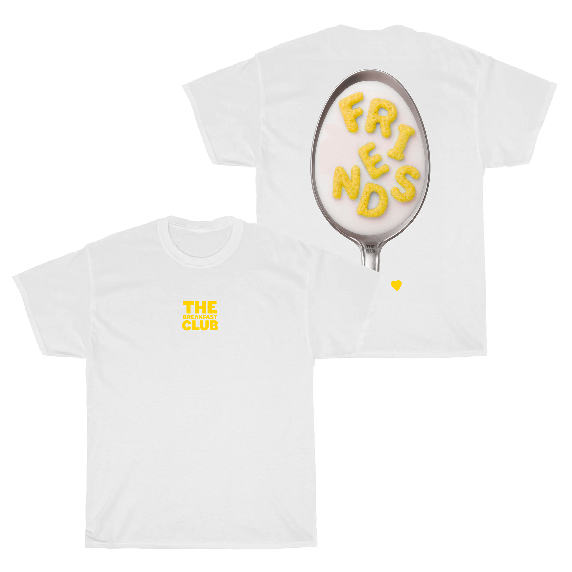 The Breakfast Club Friends Tee Yellow maglietta bianca cotone
