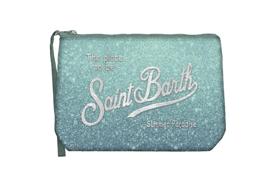 MC2 Saint Barth Aline Lurex 03006L Pochette Verde Salvia