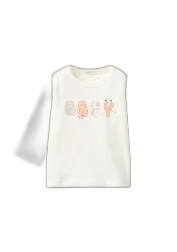 Benetton 3ATNA1055 t-shirt bimbo manica lunga bianco taglia 50