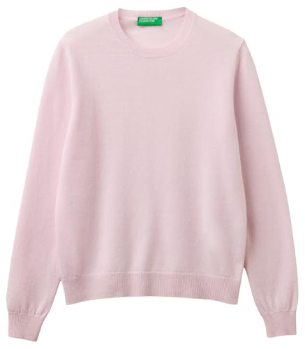 Benetton Maglieria G/C Maglione Girocollo Lana Merino Donna