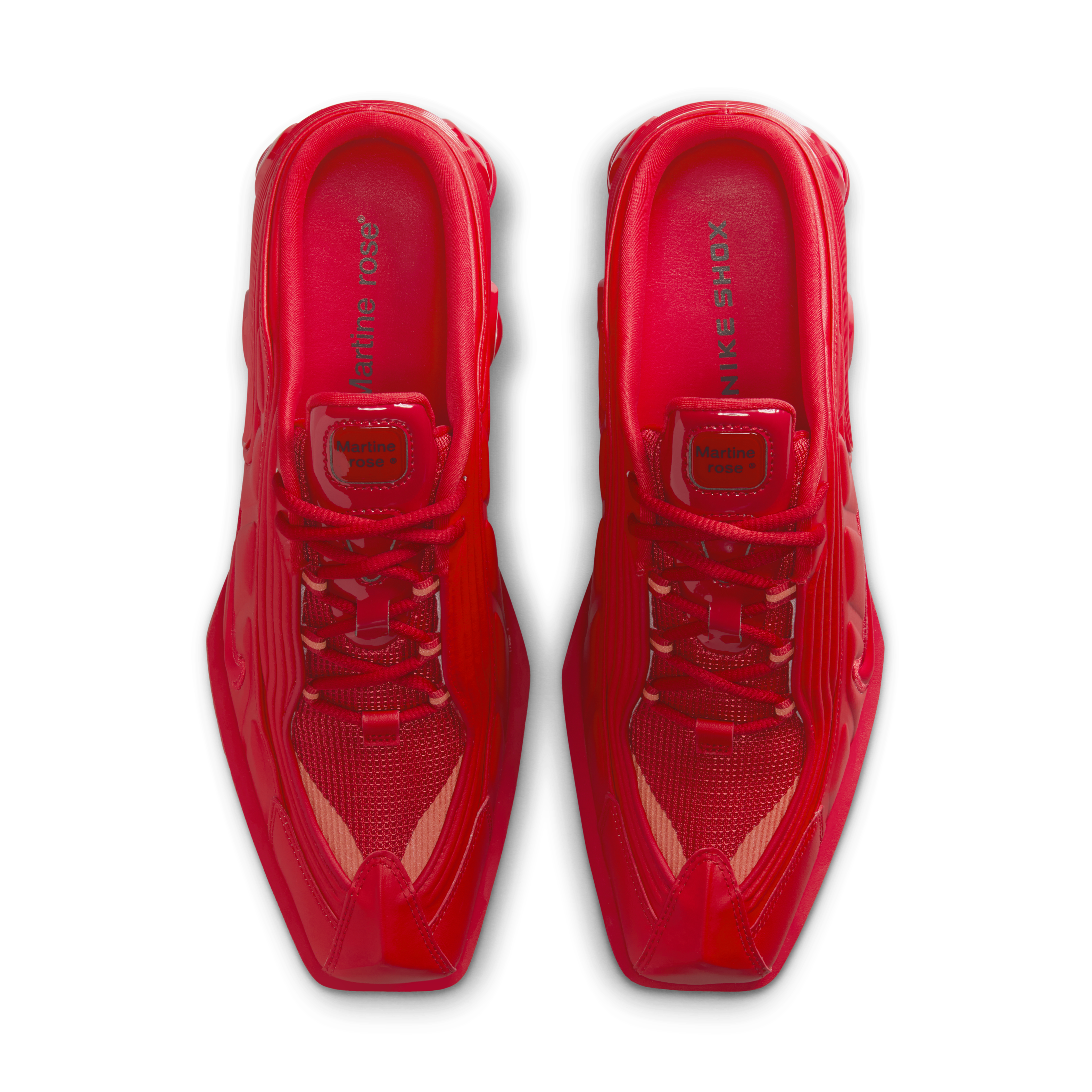 Nike x Martine Rose MR4 Shox scarpe rosse slip on