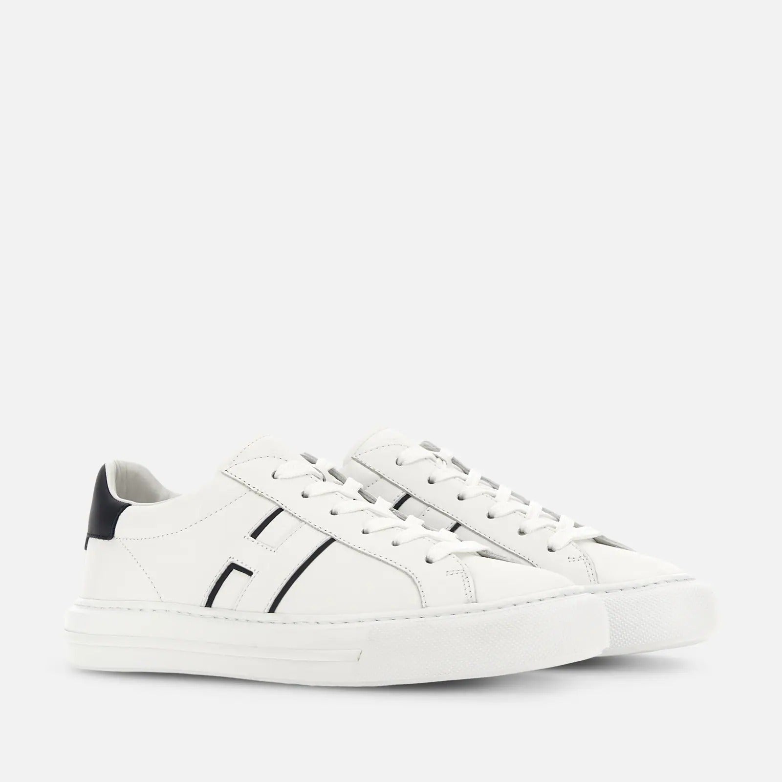 Hogan Rebel H691 HXM6910 Sneakers Uomo Bianco Blu Pelle