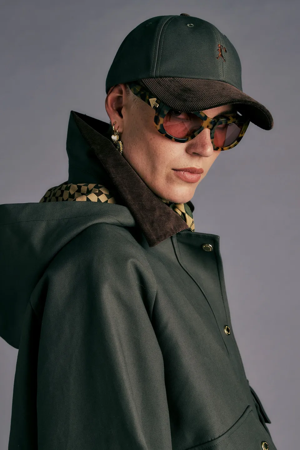 Karen Walker Runaway Girl Cap cappellino olive cotone