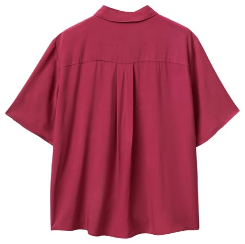 Benetton 5WPWDQ0B1 Camicia Donna Rosa XXS Viscosa