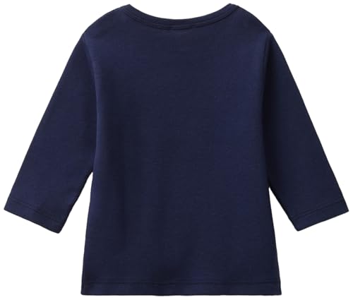 Benetton T-shirt manica lunga girocollo stampa ad acqua