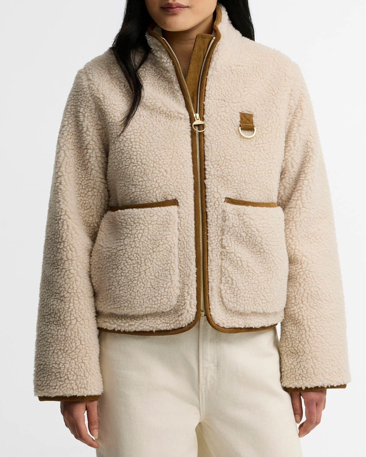 Barbour Eleonora LCA0427 giacca ecru pile teddy donna
