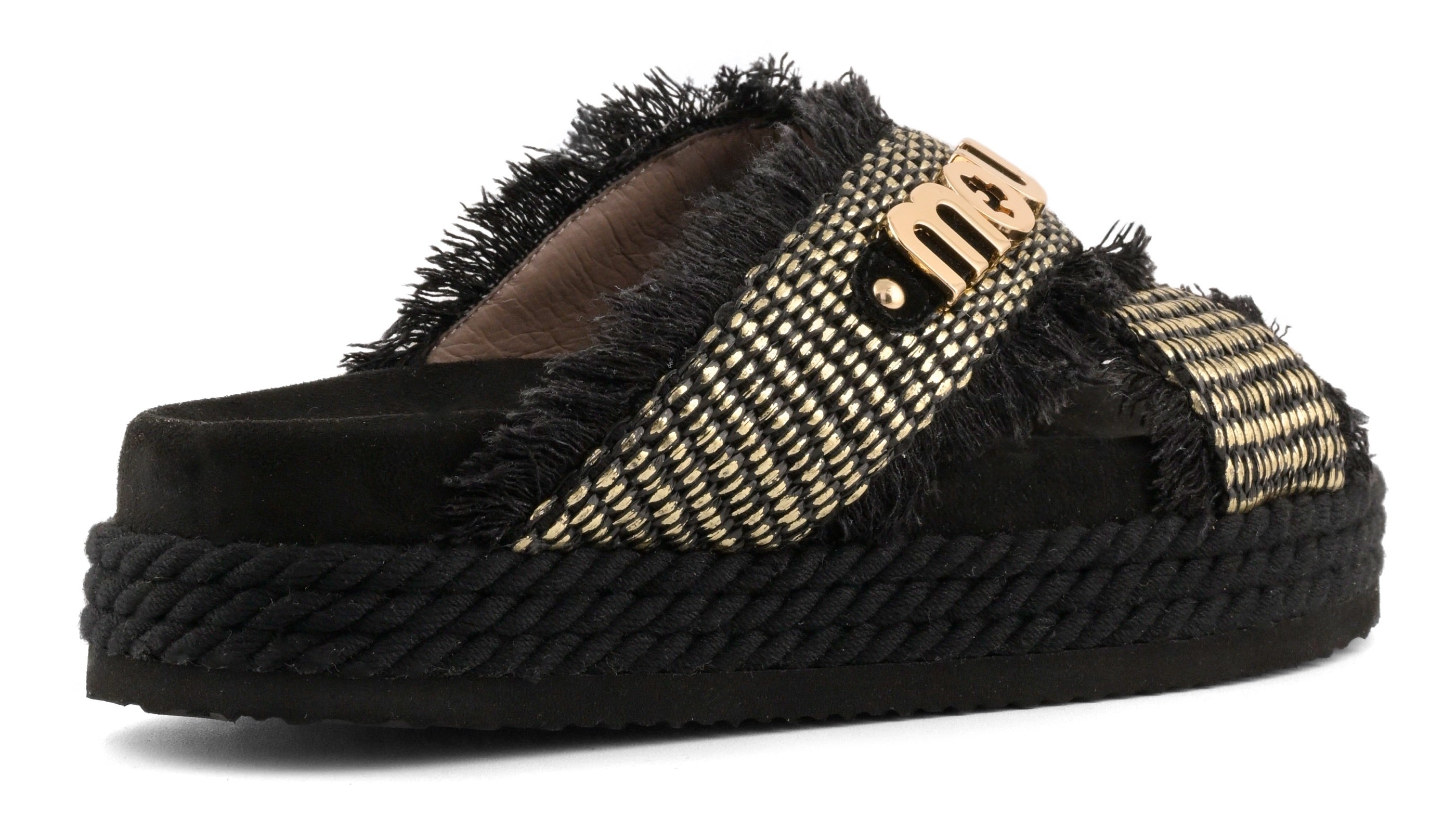 Mou Criss Cross Rope SW451009K Sandalo Donna Nero