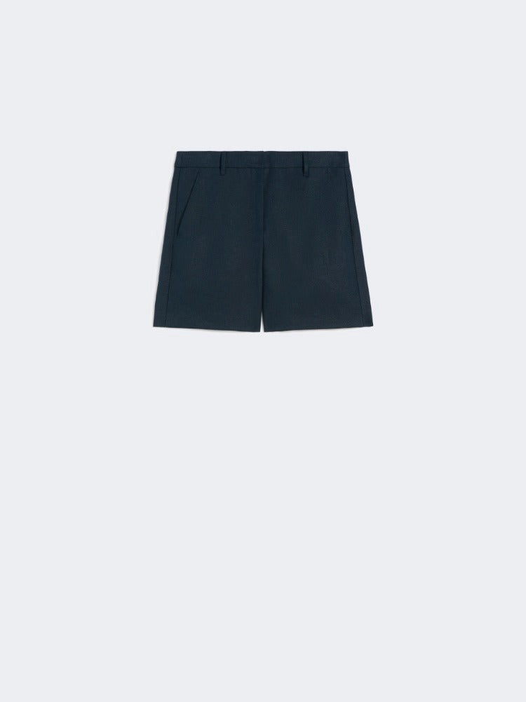 S Max Mara SMMPARTY004 shorts donna blu lino