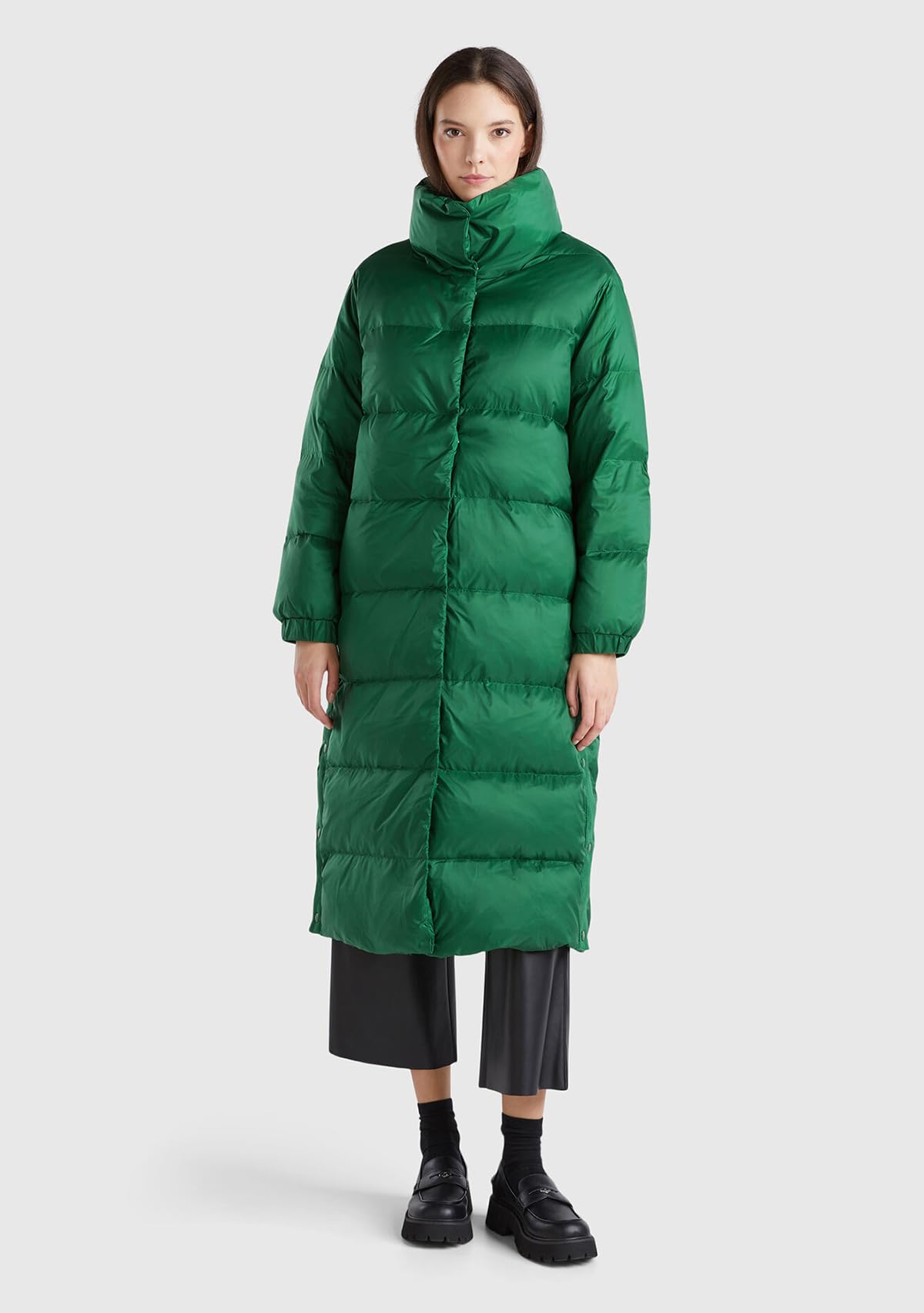 Benetton 2twddn06s Giaccone Donna L Piumino Lungo
