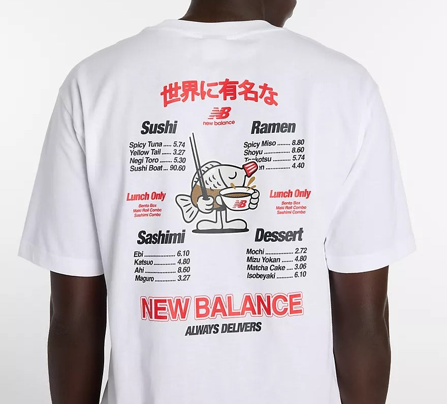 New Balance Ramen MT61H51 t-shirt uomo white cotone