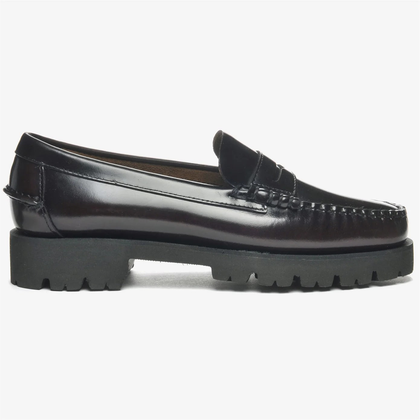 Sebago Dan Lug 7002IJO mocassino donna bordeaux pelle