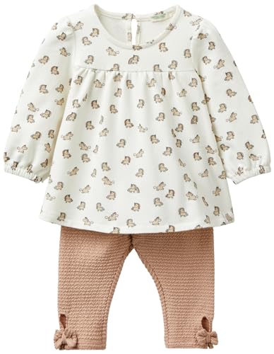 Benetton Completo Bimba Taglia 50 Felpa e Leggings
