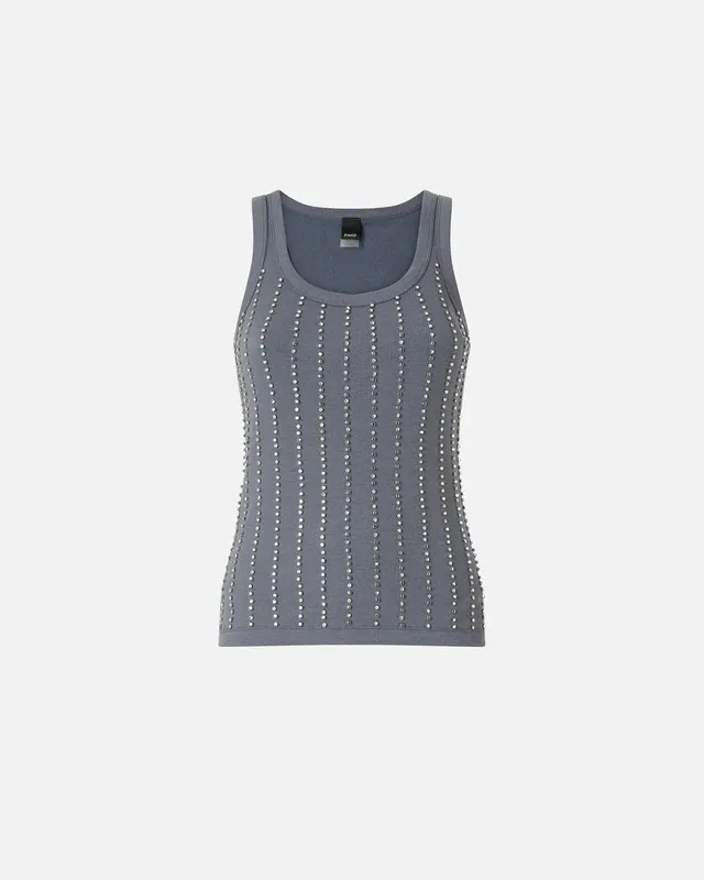 Pinko Cecily 106265 A334 canottiera grigio donna