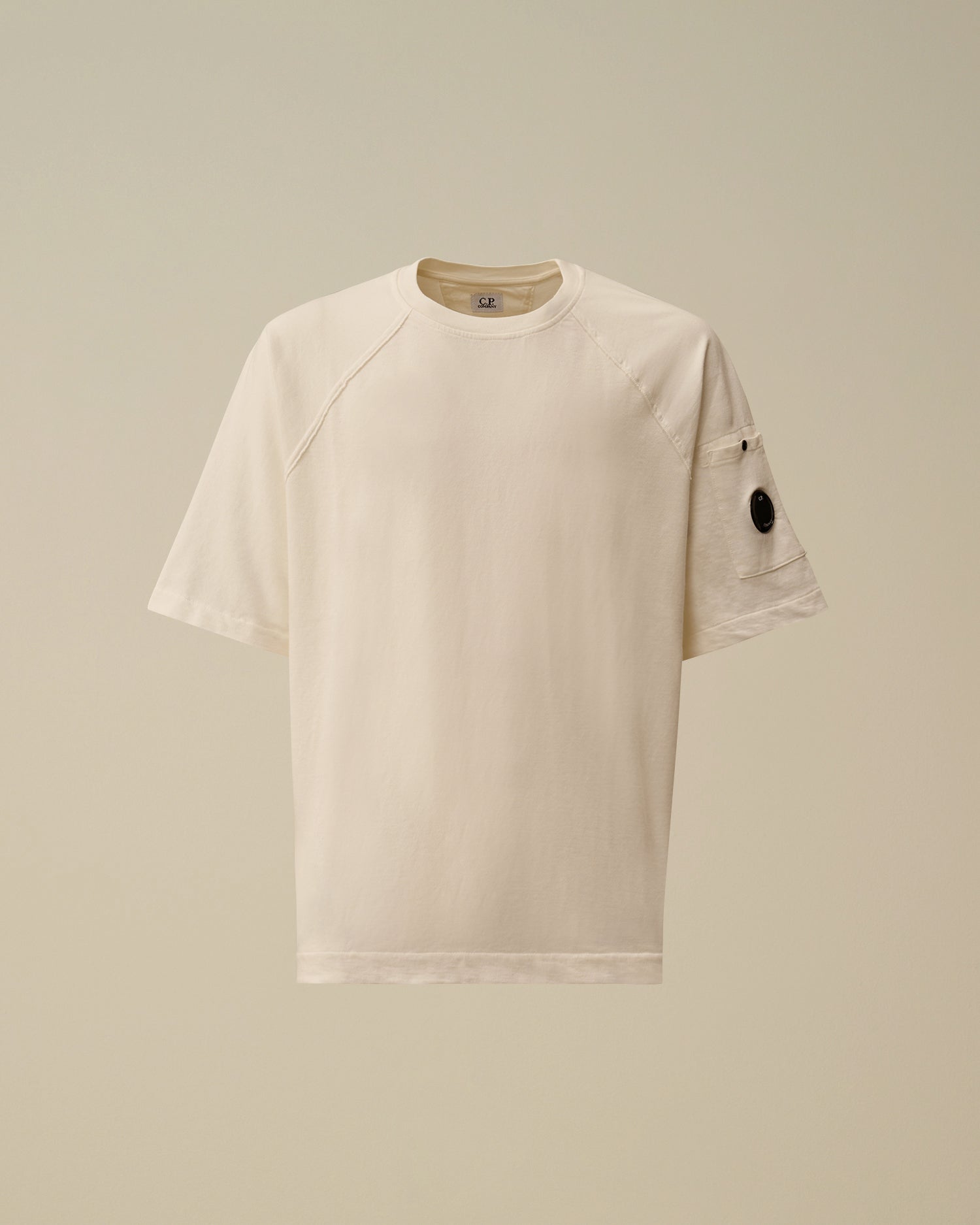 C.P. Company 20CMSS034A Felpa Uomo Bianca Gauze White