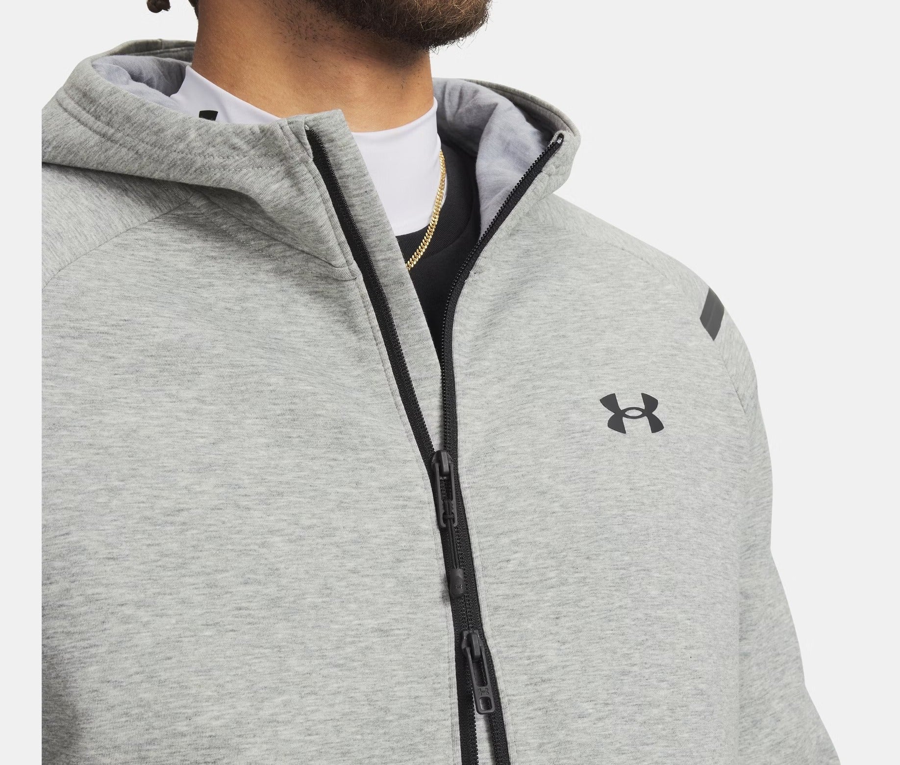 Under Armour Unstoppable 1389352 Felpa Full Zip Grigio