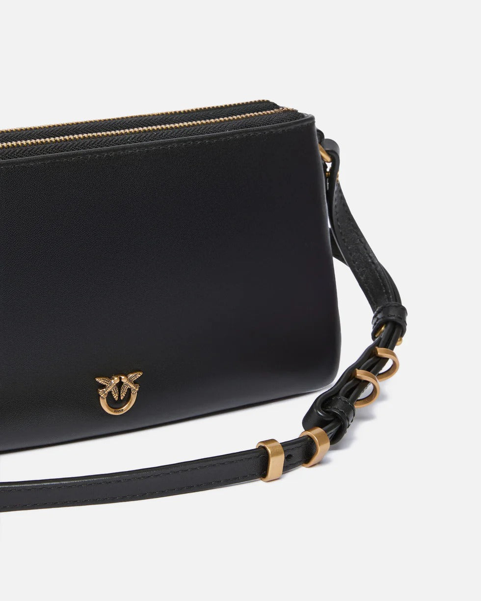 Pinko Mini Double 105359 Borsa Donna Nero Antique Gold