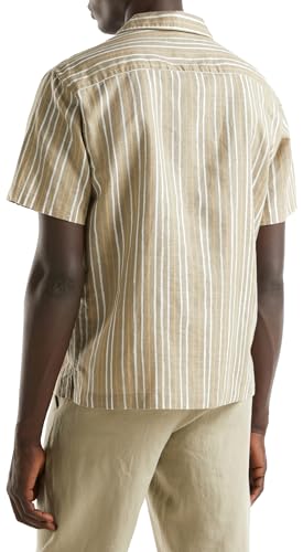 United Colors of Benetton 5HPWUQ03H Camicia Uomo XS Lino
