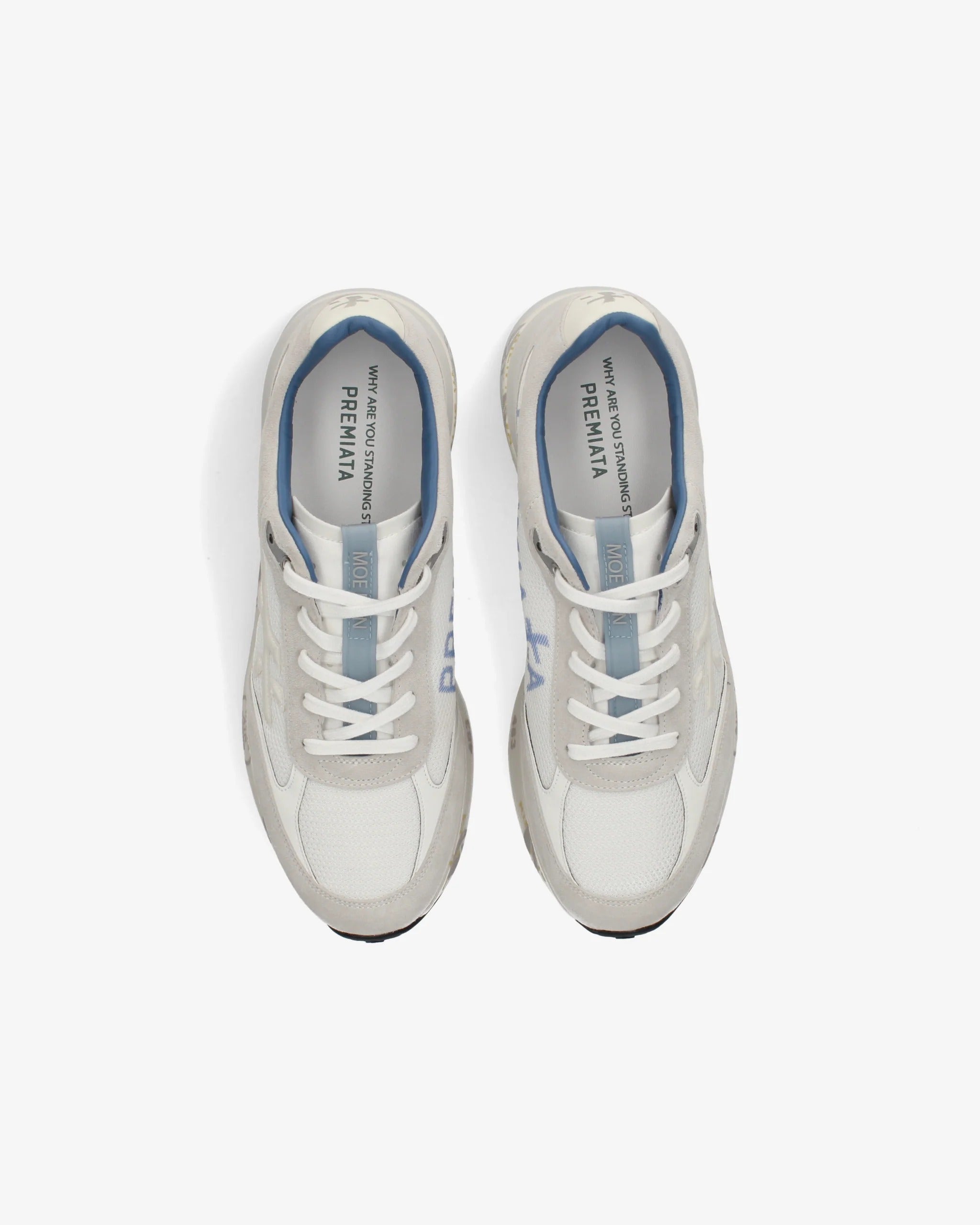 Premiata Moerun 8075 sneaker uomo bianco nylon suede