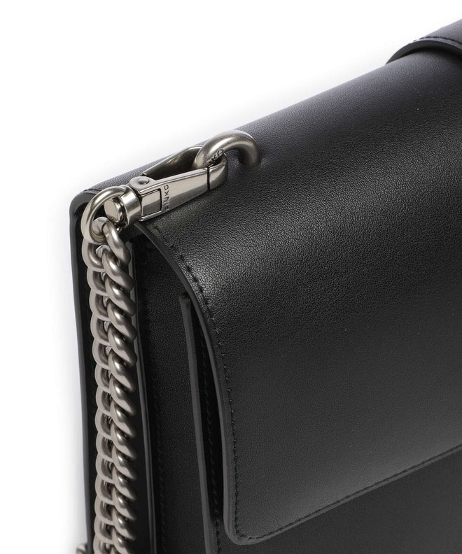 Pinko Love One Classic 105857 A0F1 borsa pelle Nero Old Silver