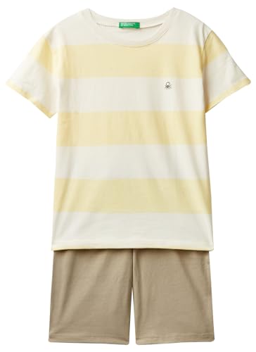 Benetton Intimo Pigiama Bimbo T-Shirt Short Multicolor M