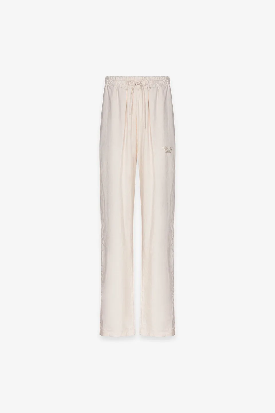 Gaelle Paris GAABW10026 Pantalone Donna Avorio Lino
