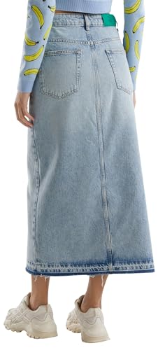 Benetton Gonne Gonna lunga denim con spacco davanti