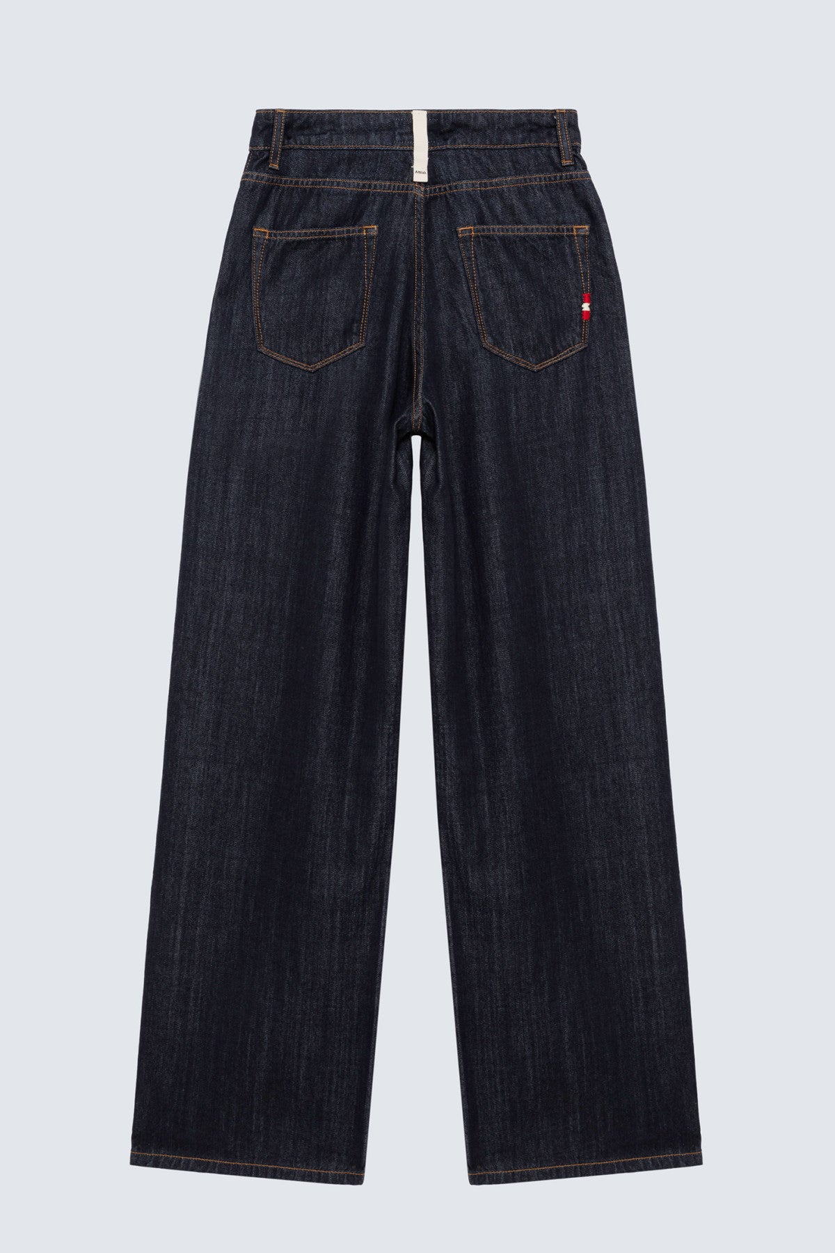 Amish Linda AMD001D7460021 jeans donna blu rinse gamba ampia