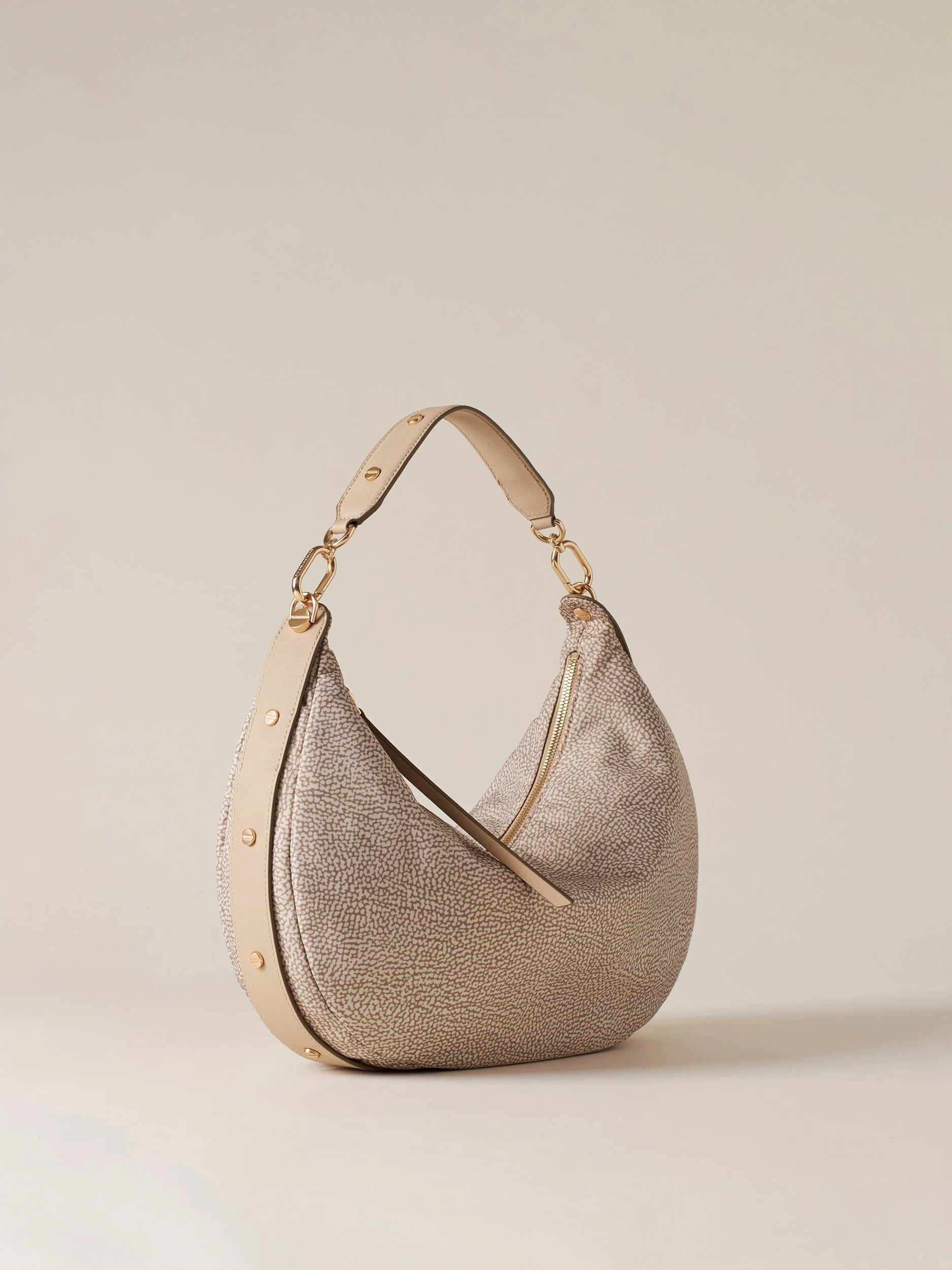 Borbonese Frame 91010220 Medium hobo sabbia OP
