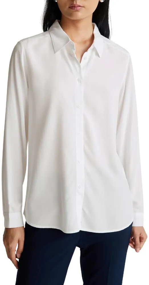 United Colors of Benetton 5WPWDQ0B0 Camicia Donna Bianco XXS