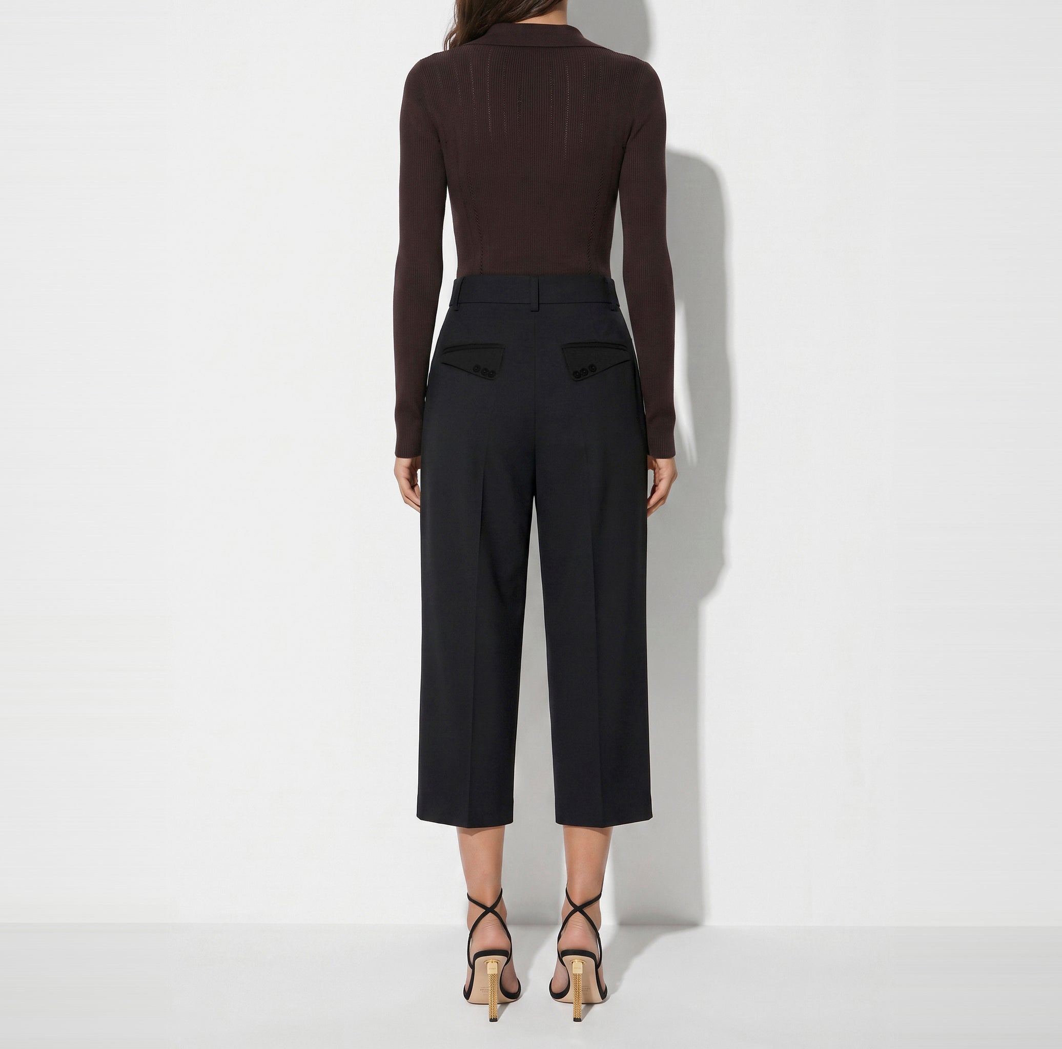 Elisabetta Franchi BK02B66E2 body maglia dark choco costine