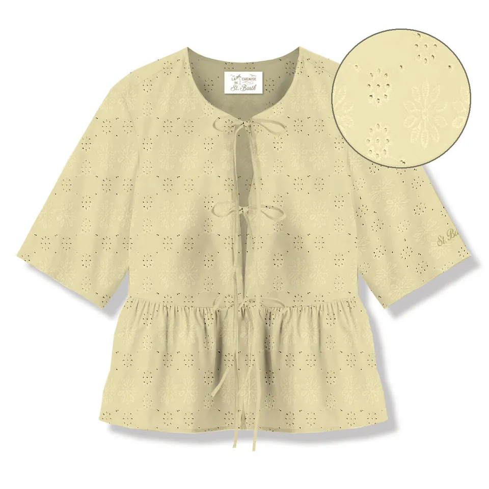 MC2 Saint Barth Alyson Blusa Light Yellow Cotone