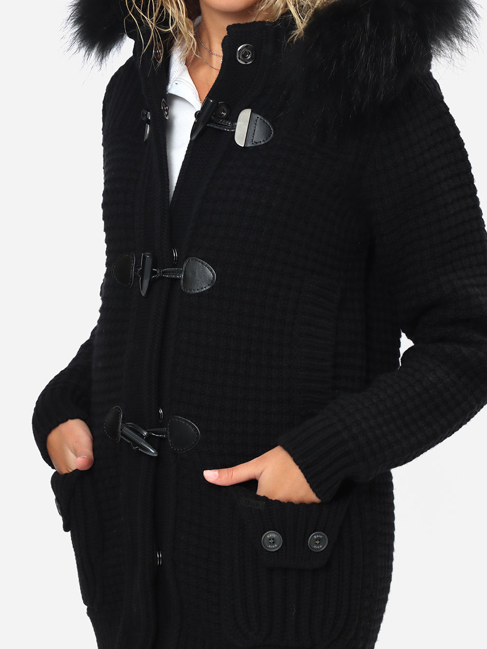 Bark Medium Duffle Coat W/Murmasky giubbotto donna nero