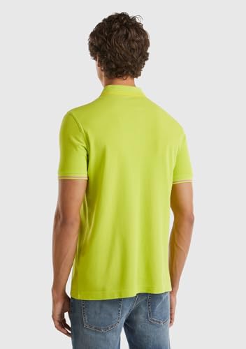Benetton 3089U301S polo uomo verde regular manica corta