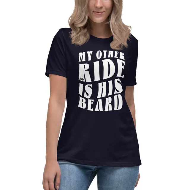 Pure Trash My Other Ride is His Beard maglietta donna navy