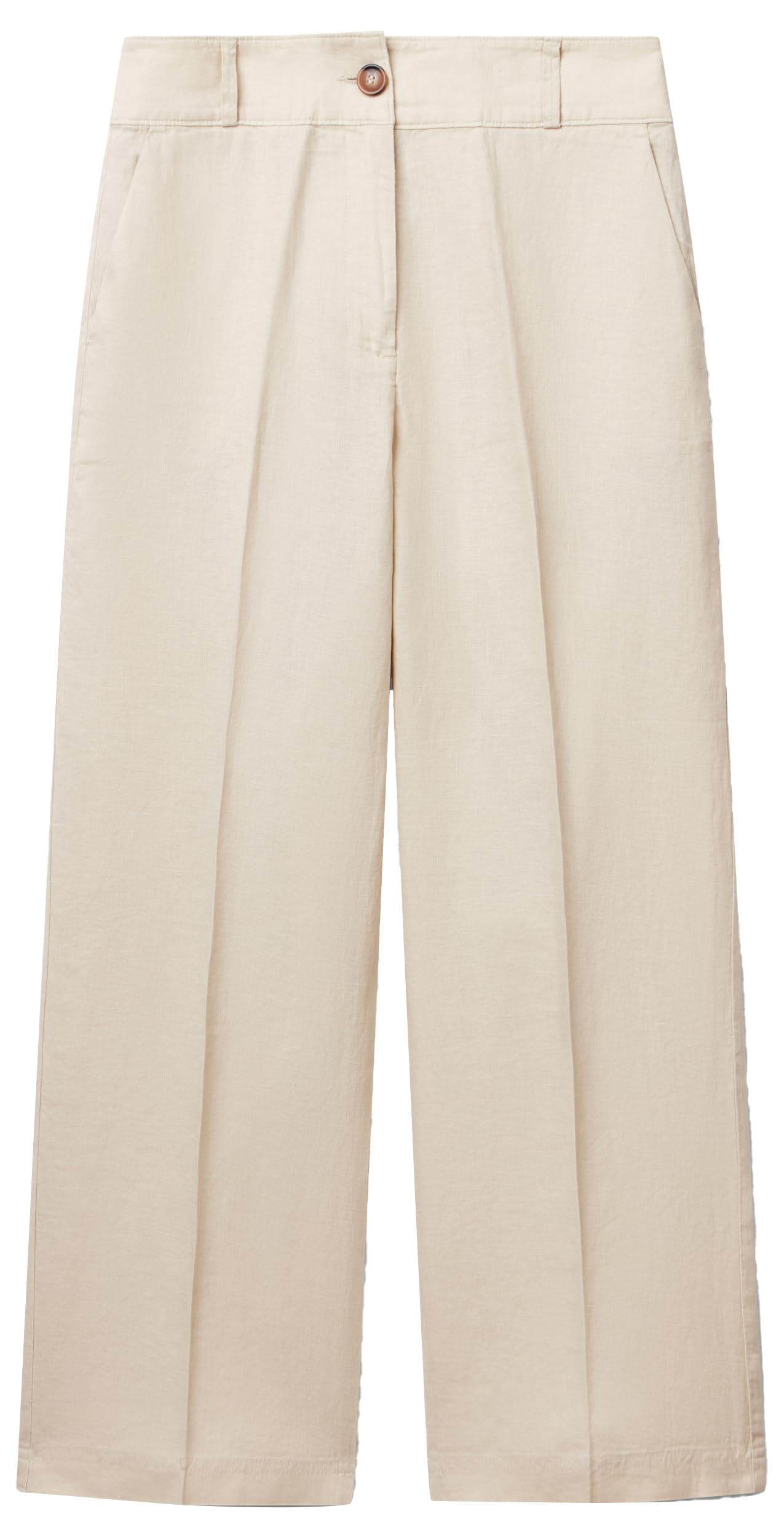 Benetton Pantaloni Jeans Pantalone Donna Beige Taglia 42