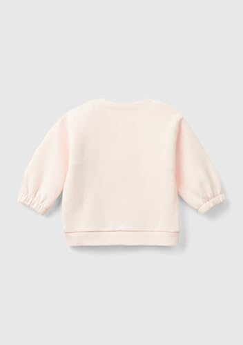 Benetton 3j70a1058 Felpa Bimbi Blu girocollo orecchie