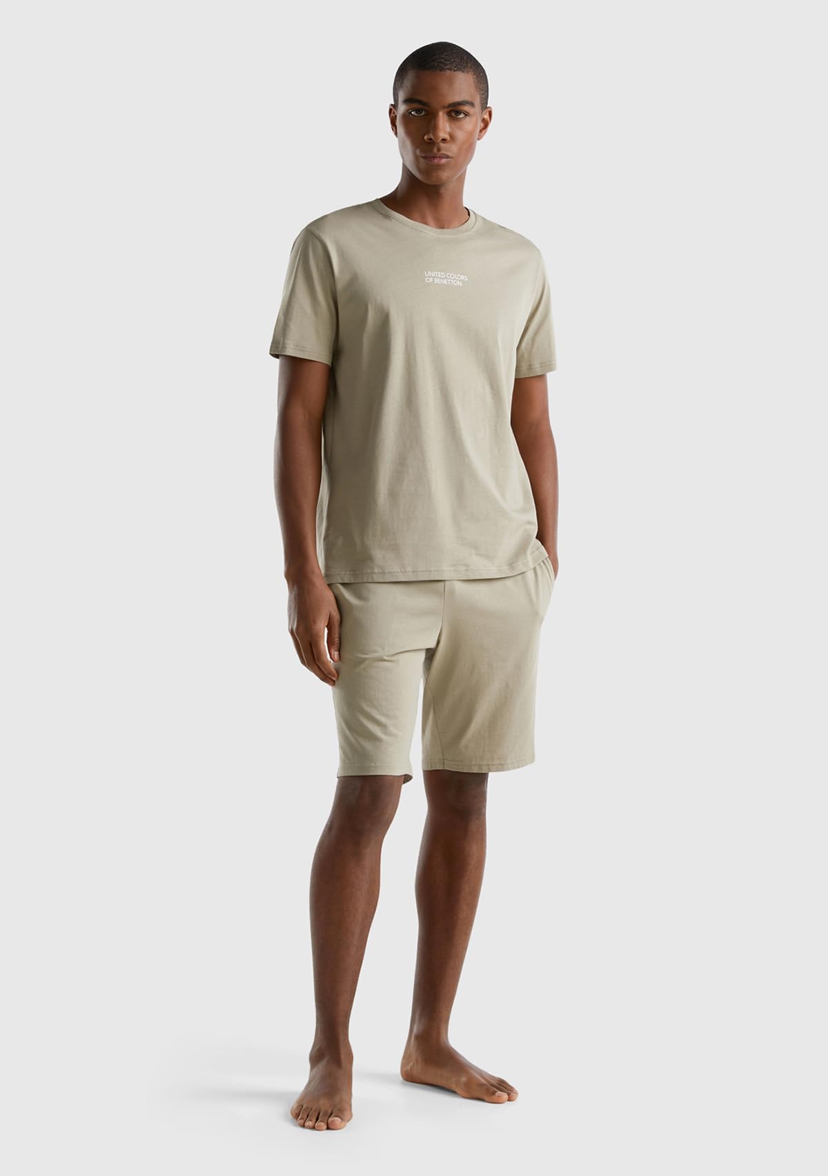 Benetton Intimo Pigiama Uomo Bermuda Jersey Taglia L