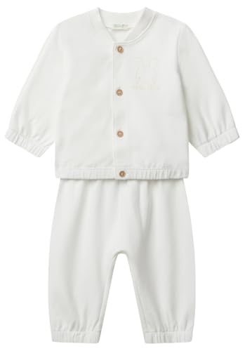 Benetton Felpe Tuta Completo Bimbo Giacca Bomber Pantaloni Cotone