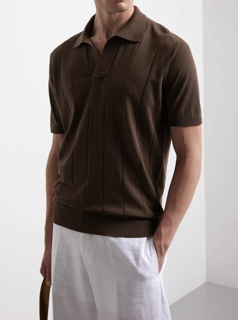 Kangra 3016 23 Polo Uomo Caffè Cotone Coste