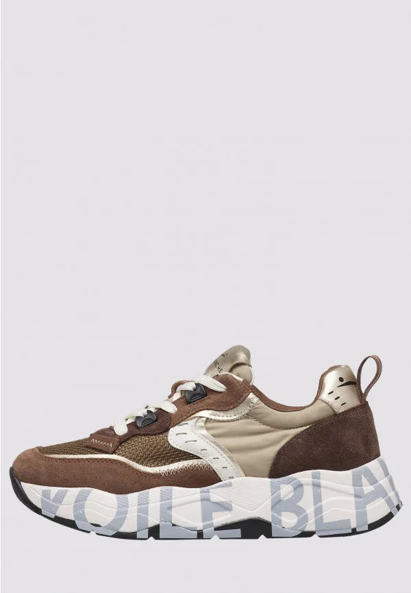 Voile Blanche 201747523 Sneakers Donna Cocoa Beige Mesh