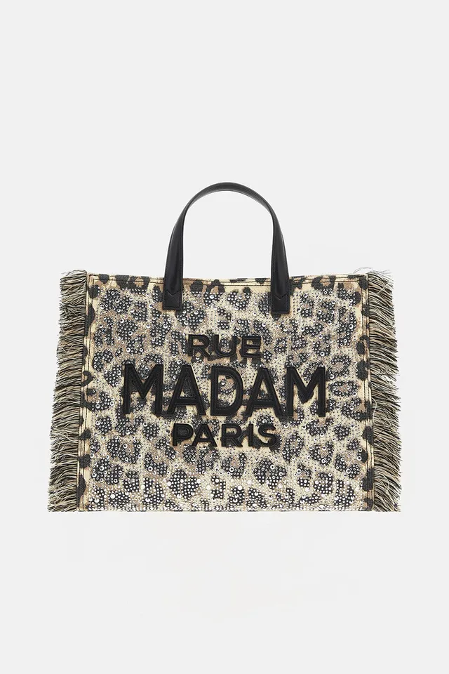 Rue Madam Casablanca 1528 tote bag leopard